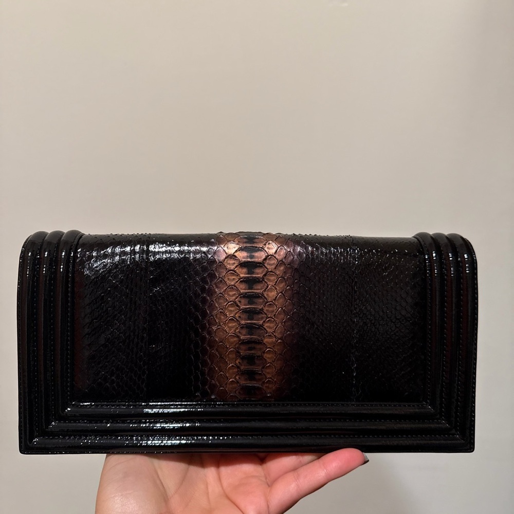 CHANEL Python Patent Boy Clutch - Picture 3 of 3